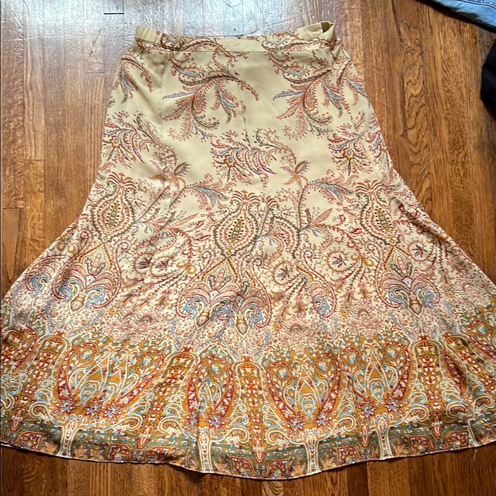 Kodak Green Embellished A-Line Midi Skirt